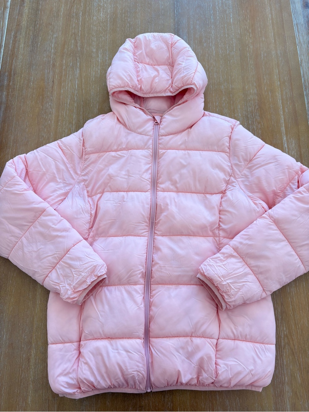 Joe Fresh x Jillian Harris Light Pink Hooded Puffer Jacket